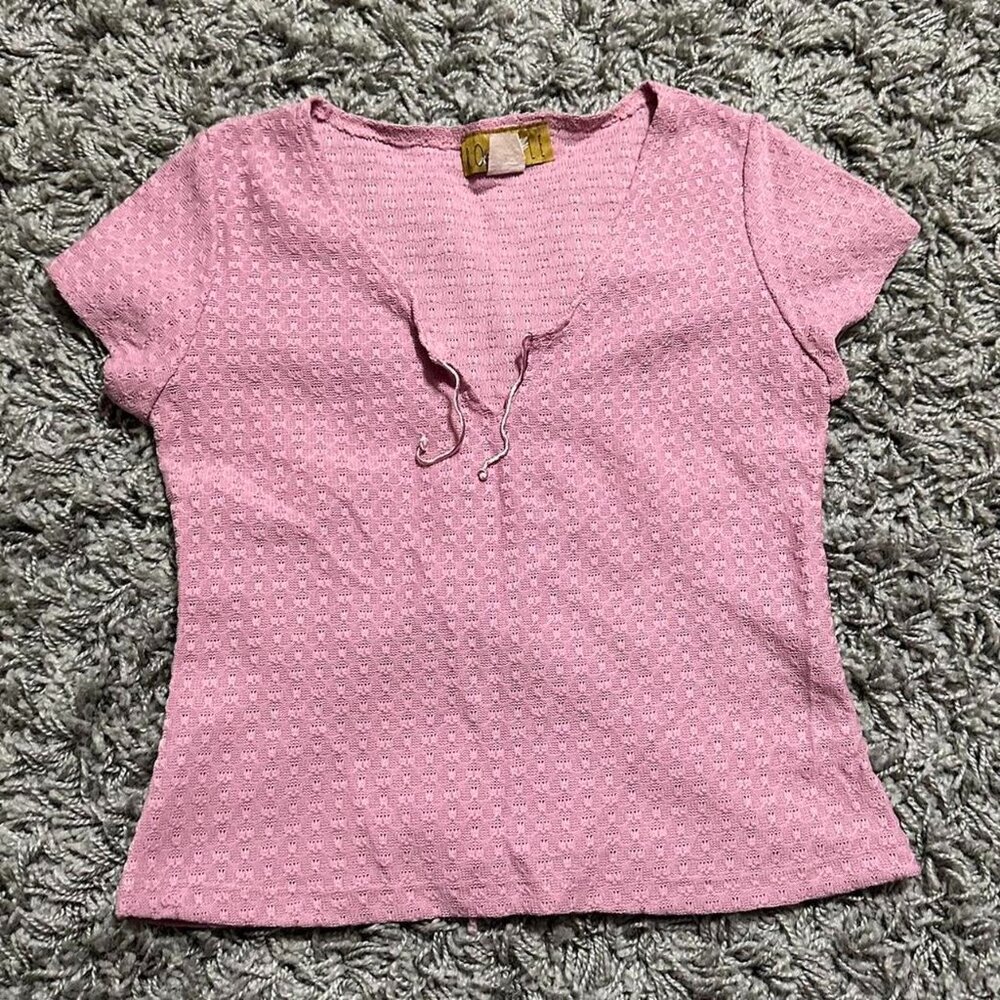 Vintage 90s Pink Coquette Top Size M